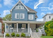 Spacious 4BR Duplex - 5 Blks 2 Beach - Badges Incl